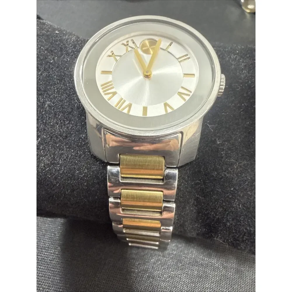 Woman’s Movado Bold MB.01.3.14.6125 Swiss 5.75” Band New Battery 32mm Case (B27)